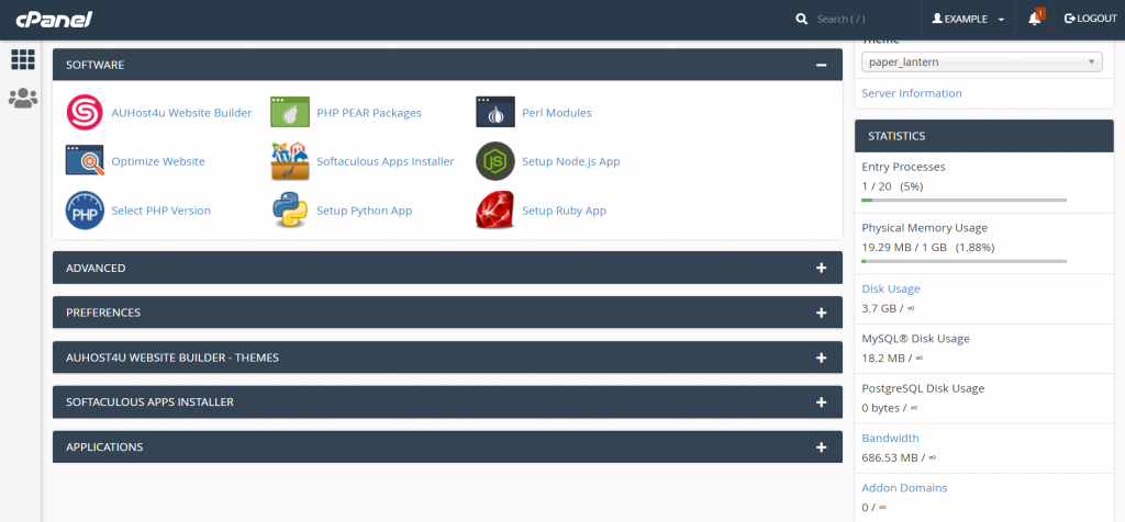 cpanel-control-panel-software-section-auhost4u