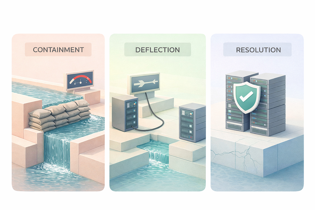 Stop Optimizing the Wrong Metric: Containment, Deflection, and Resolution Are Not the Same