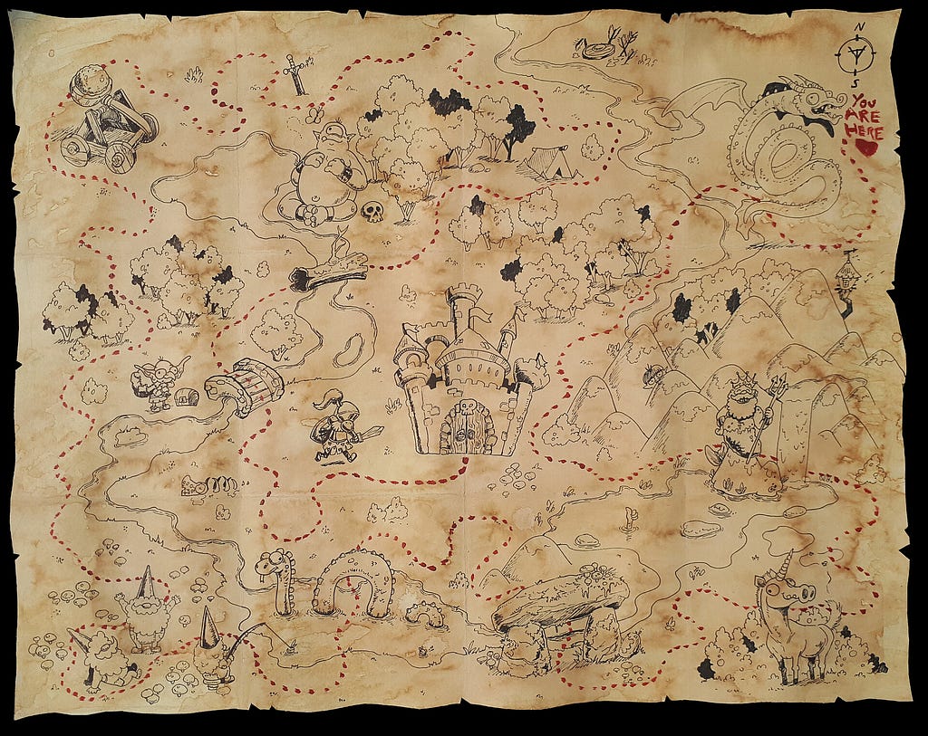 A treasure hunt map