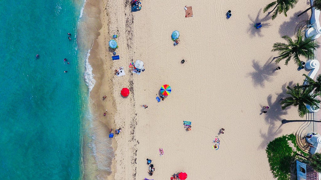 A beach scene