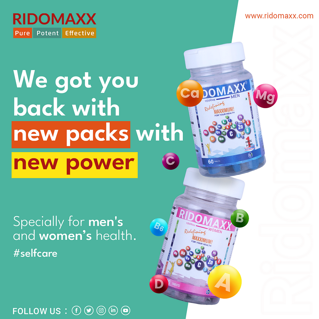 Best Multivitamin Tablets for Women and Men — Ridomaxx