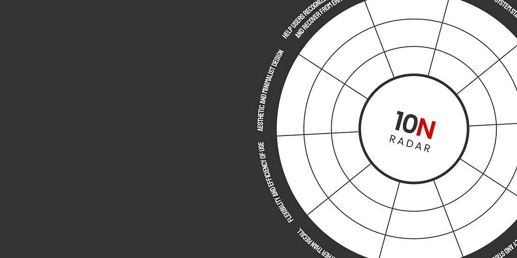 Fundo cinza escuro com um elemento circular grande na parte direita similar a um radar.