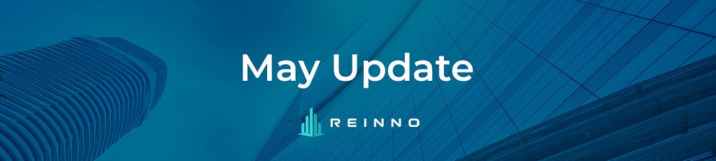 Banner saying May Update with a REINNO logo