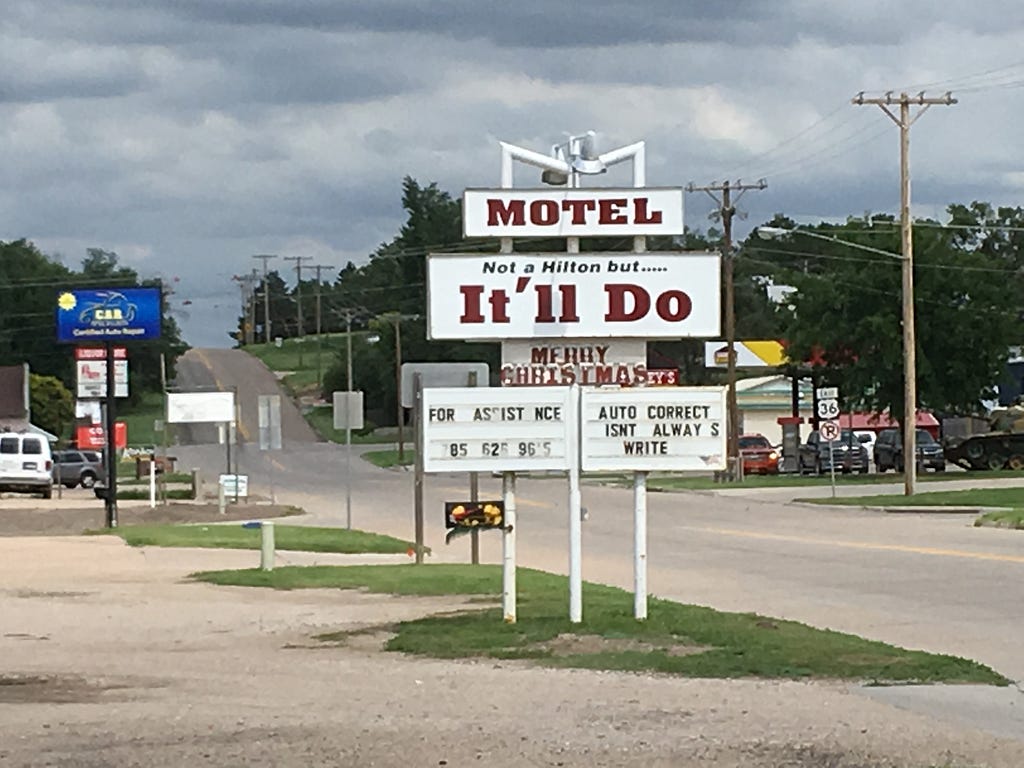 a no-tell-motel in NW Kansas