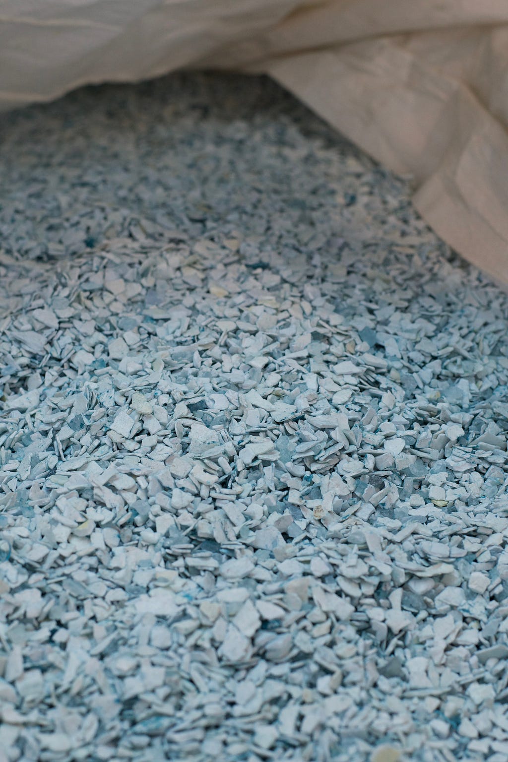 Raw form of the recycled plastics that will become the Heron collection CREDIT Smile Plastics