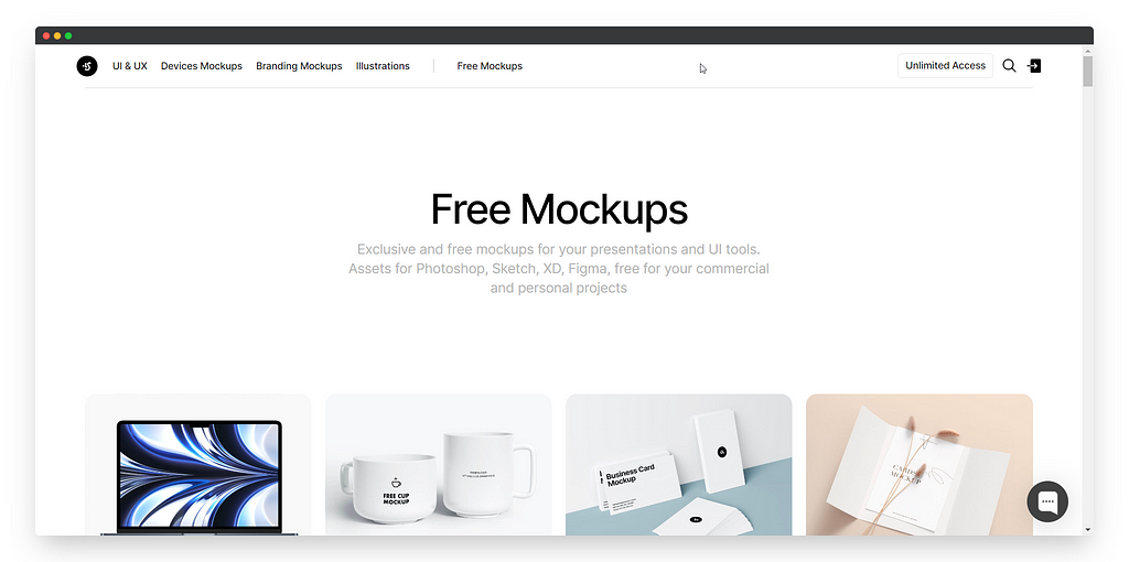 Free Mockups from LS Graphic website
