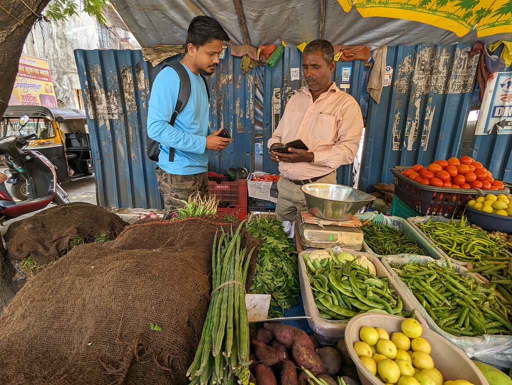 Conducting user research with a local vegetable seller