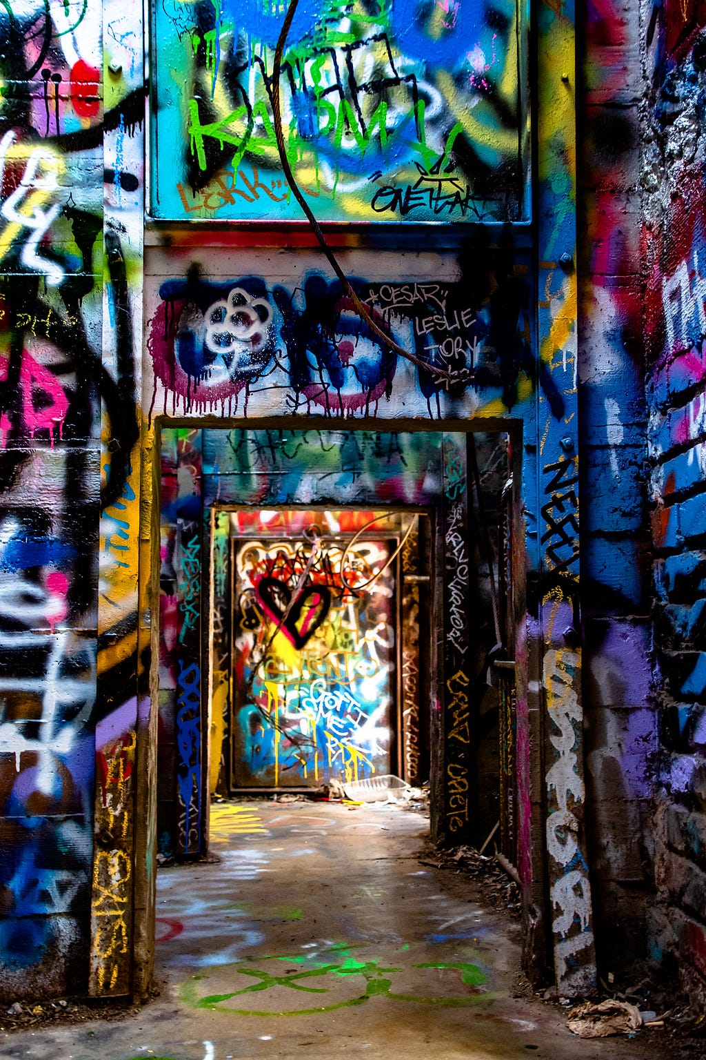 Colourful Graffiti in an Enclosure-Photo by Brandon Olafsson