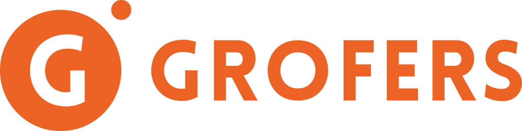 The Grofers logo, with it’s token orange theme (which has a really cool trivia behind it)