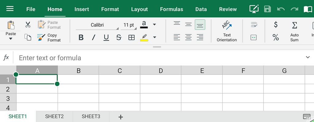 MobiSystems OfficeSuite Spreadsheet