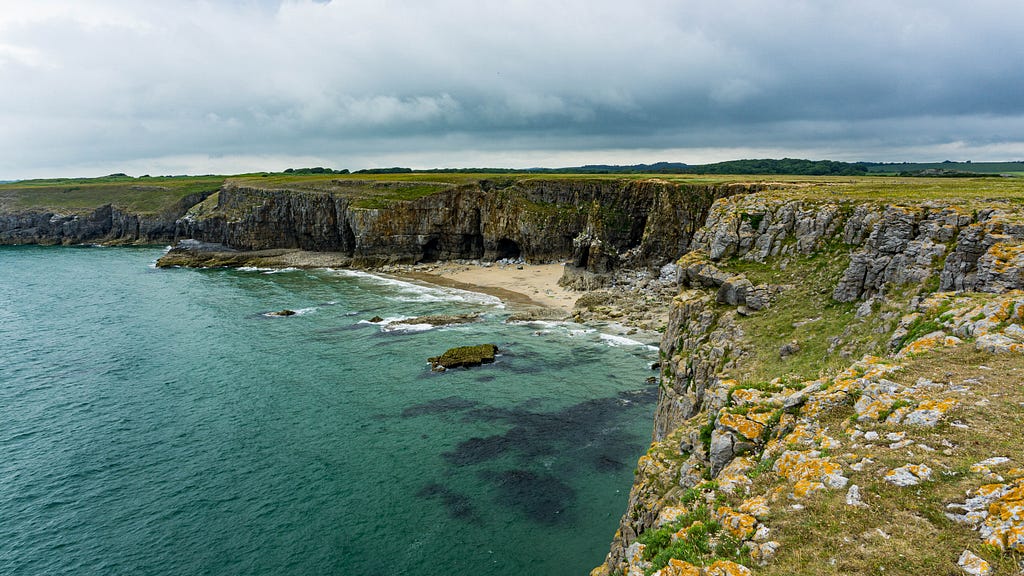 Shore view from a hike recommended by locals in Wales