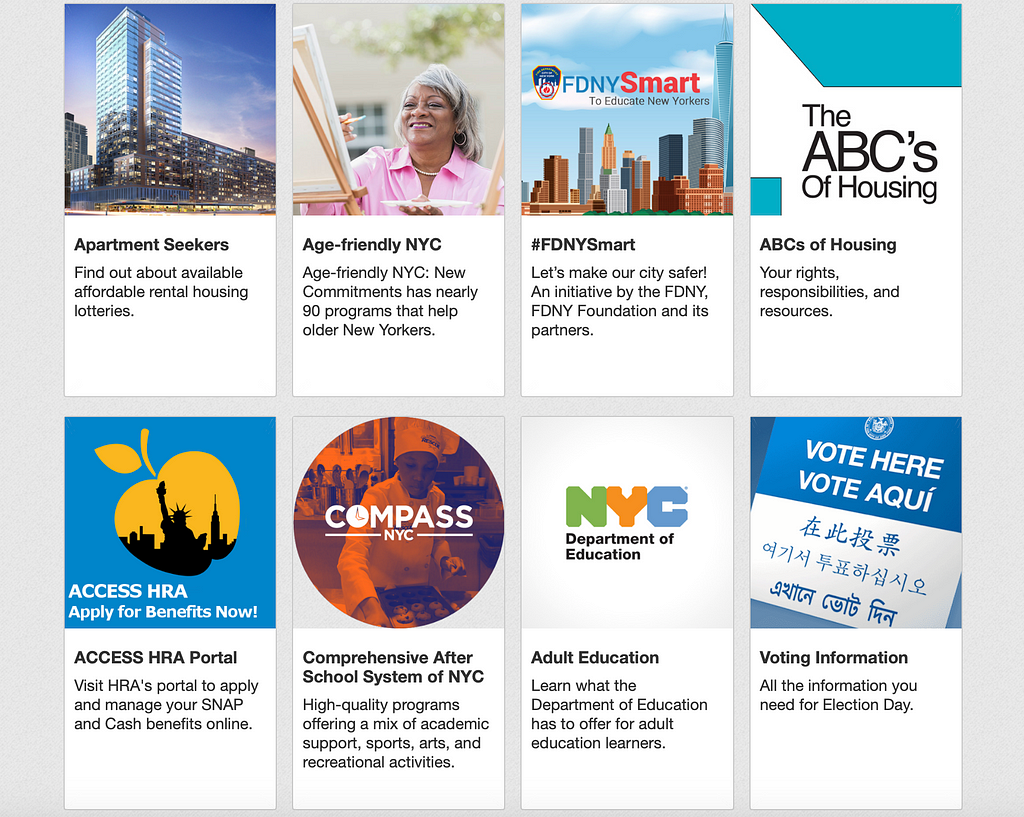 Screenshot of projects on Brooklyn Community Board 1 website