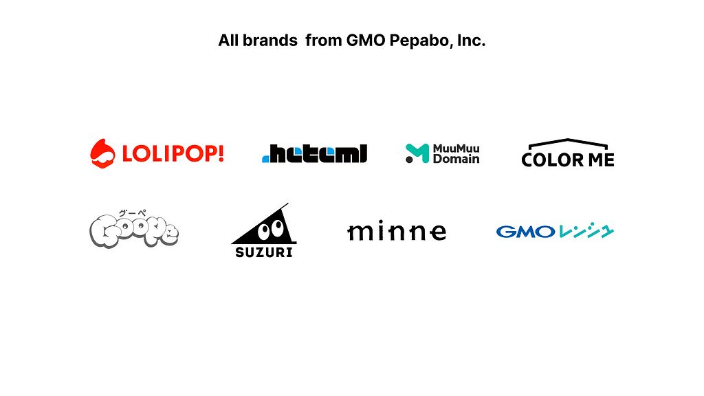 All brands from GMO Pepabo, Inc.