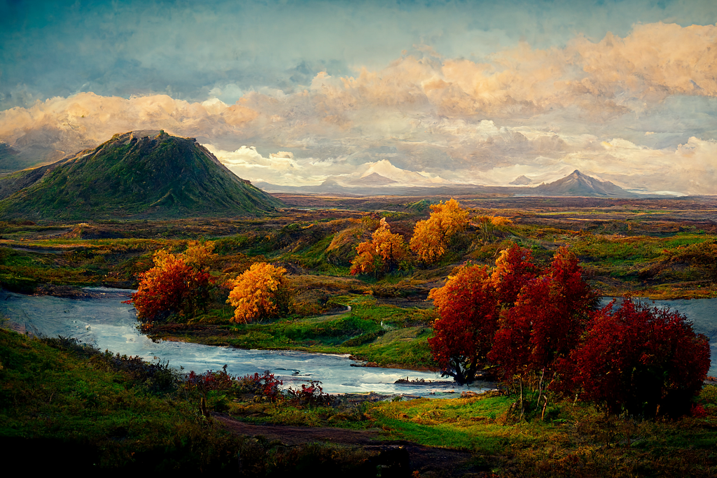 An autumnal Icelandic landscape