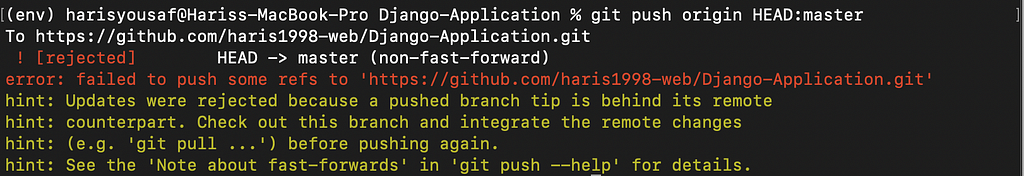pushing code to github