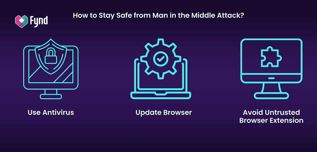 Ways to stay safe from Man in the Middle attack.