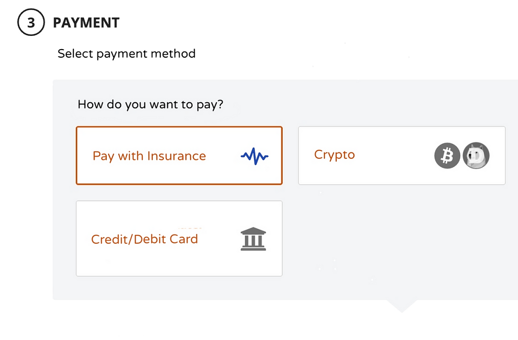 Tap to pay with insurance