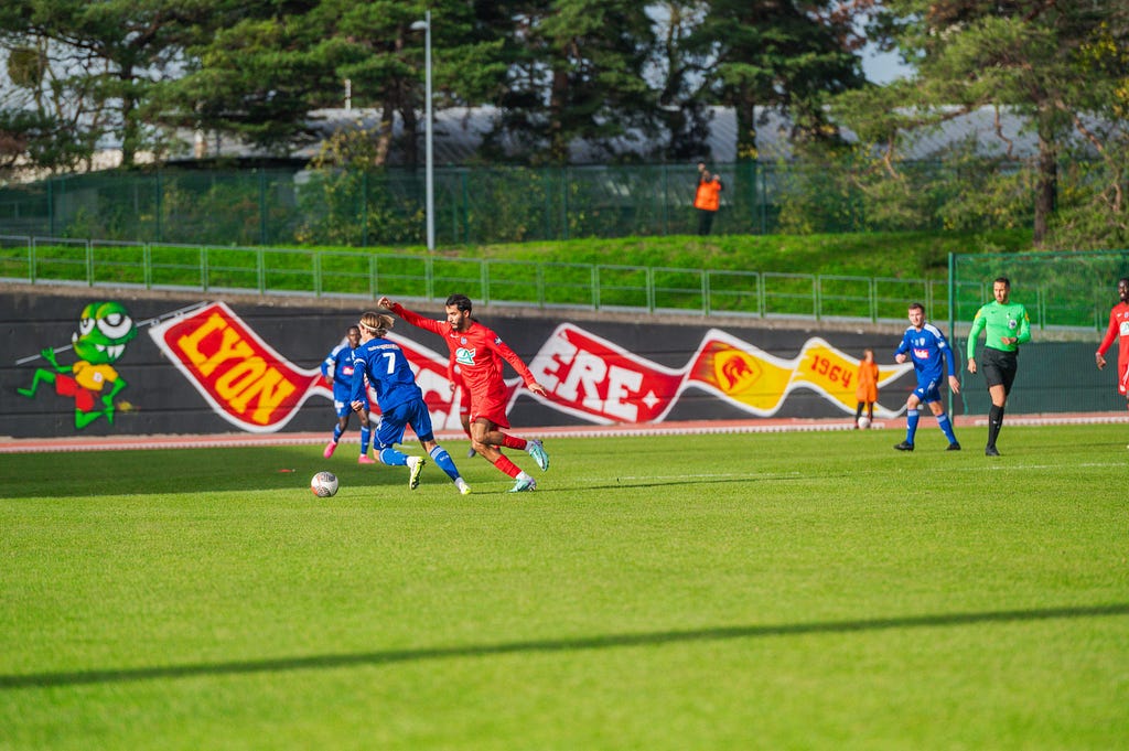 Les joueurs duchérois face au SC Bastia, le 18 novembre 2023.