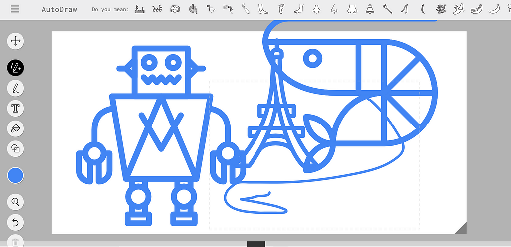 googles autodraw for AI generated sketches