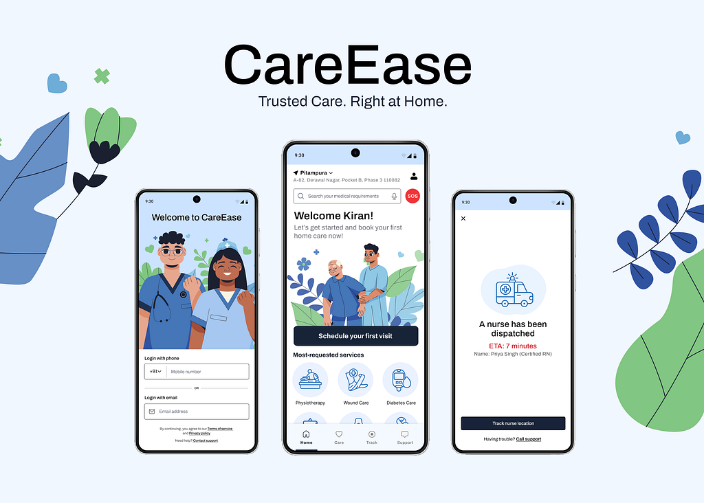 CareEase App: Trusted Care, Right at Home
