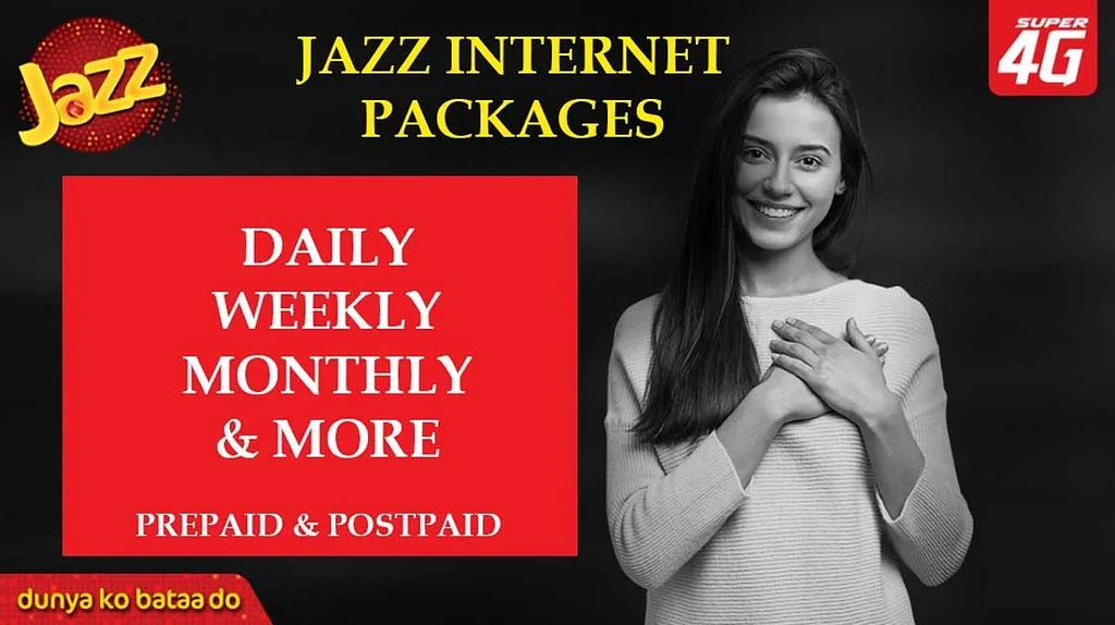 Jazz Internet Packages Daily Weekly and Monthly 2022 Prepaid — Postpaid