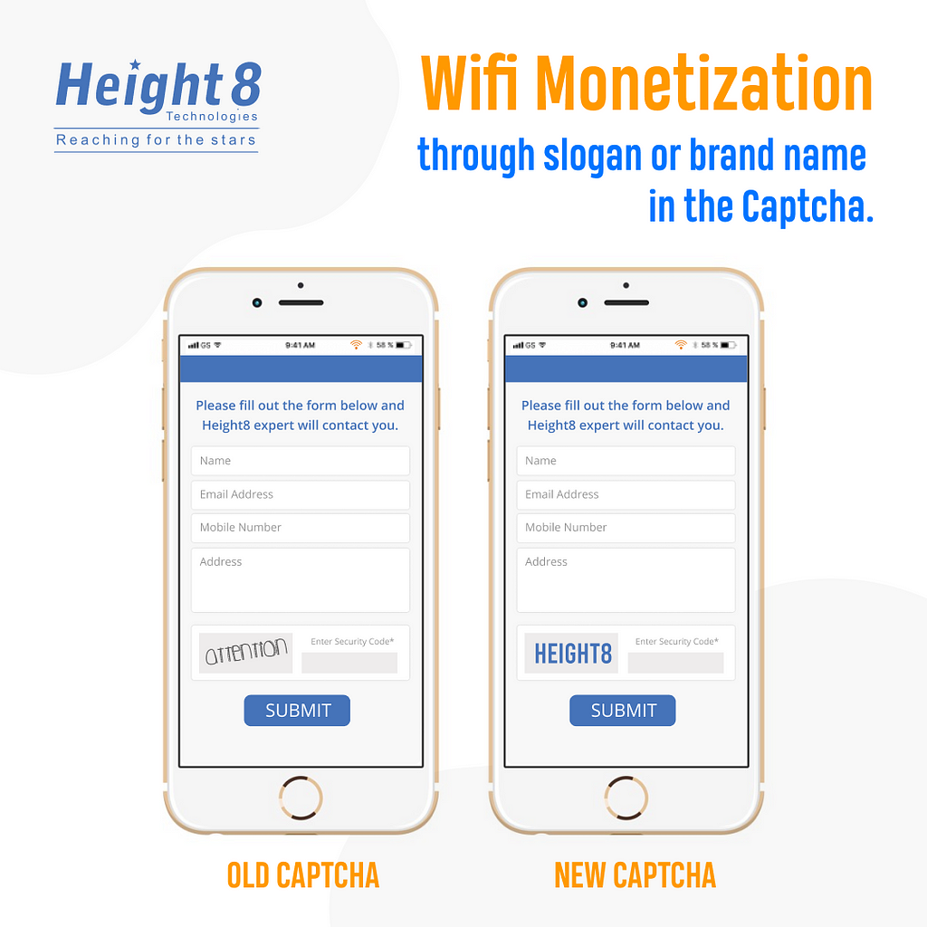 Wifi Monetization through Brand Name in Captcha