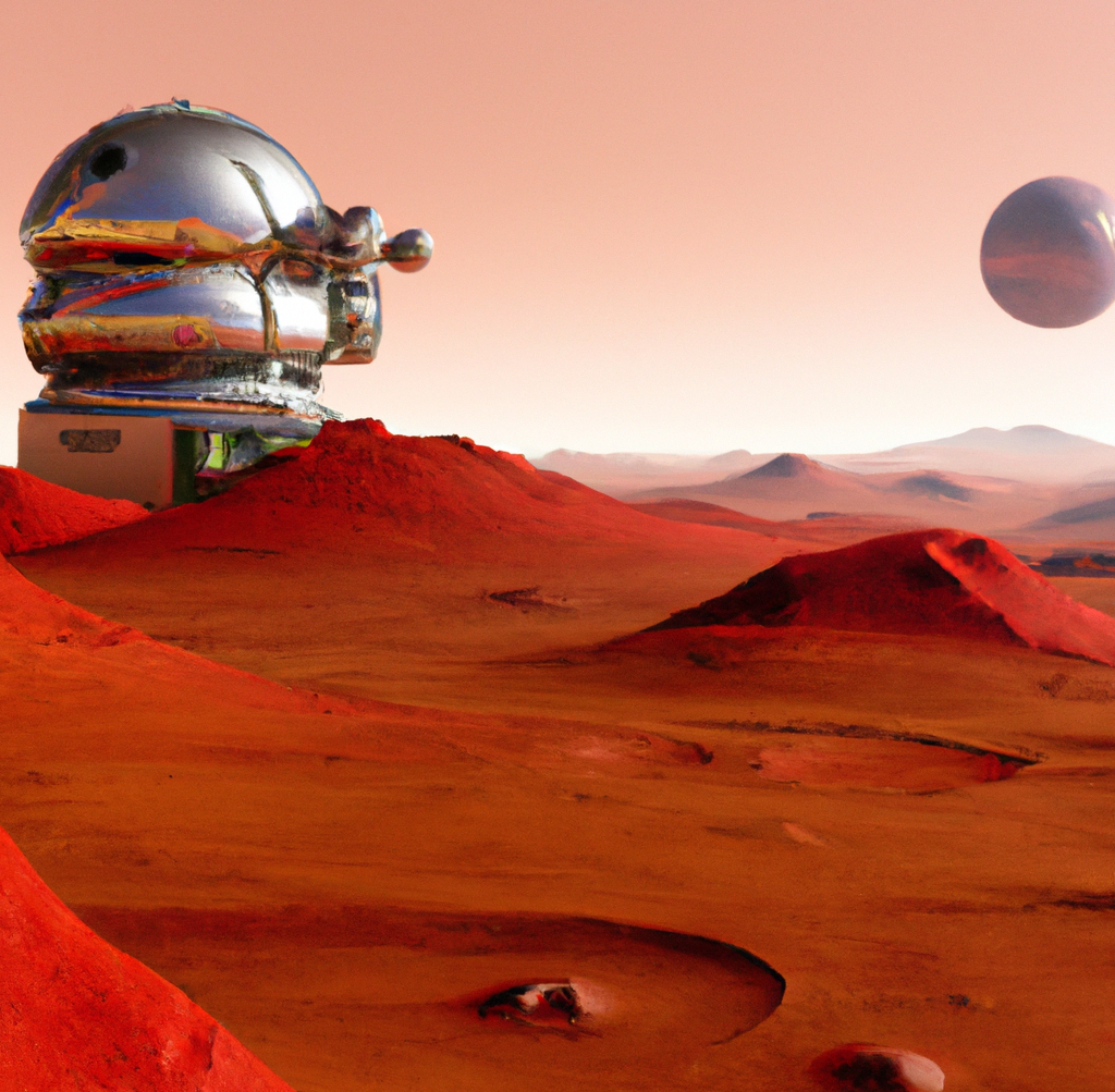 A view of a base station on Martin Land, a place of exploration and human imagination