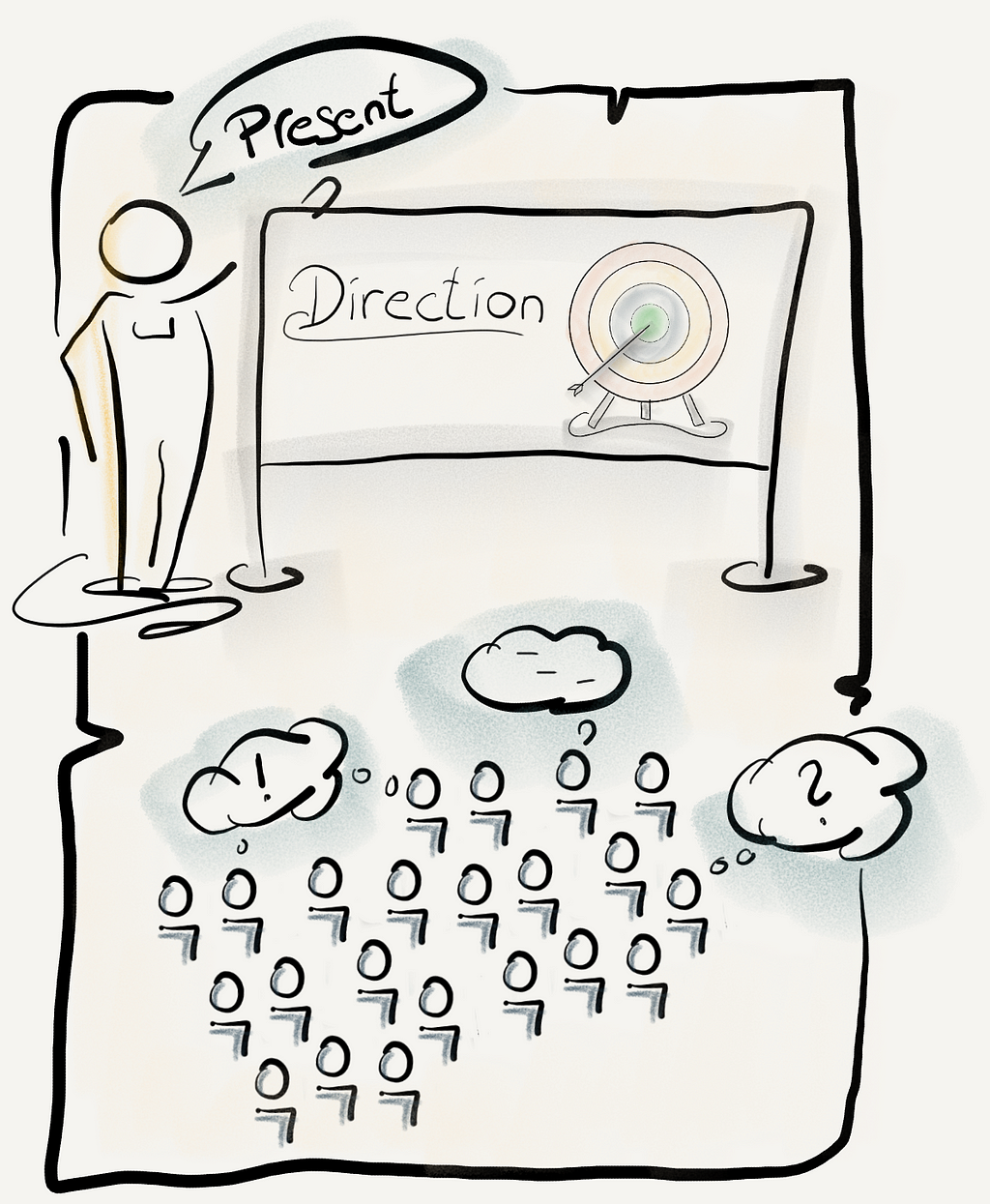 Share your direction — people listen at this stage