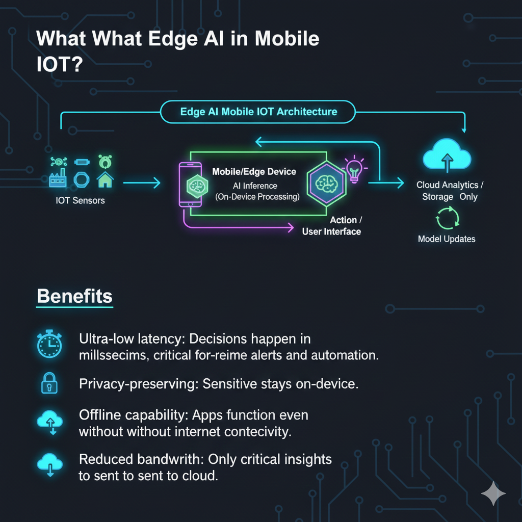 Edge AI in Mobile IoT: Real-Time Intelligence at Your Fingertips