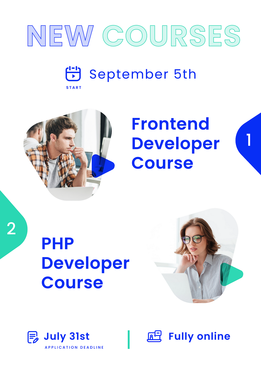 Academy new courses: Frontend Development and PHP Development