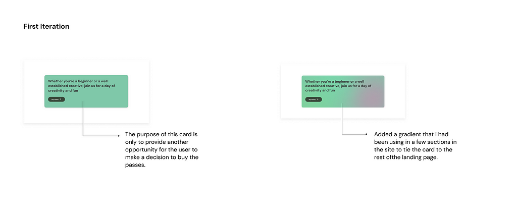 final section initial iteration