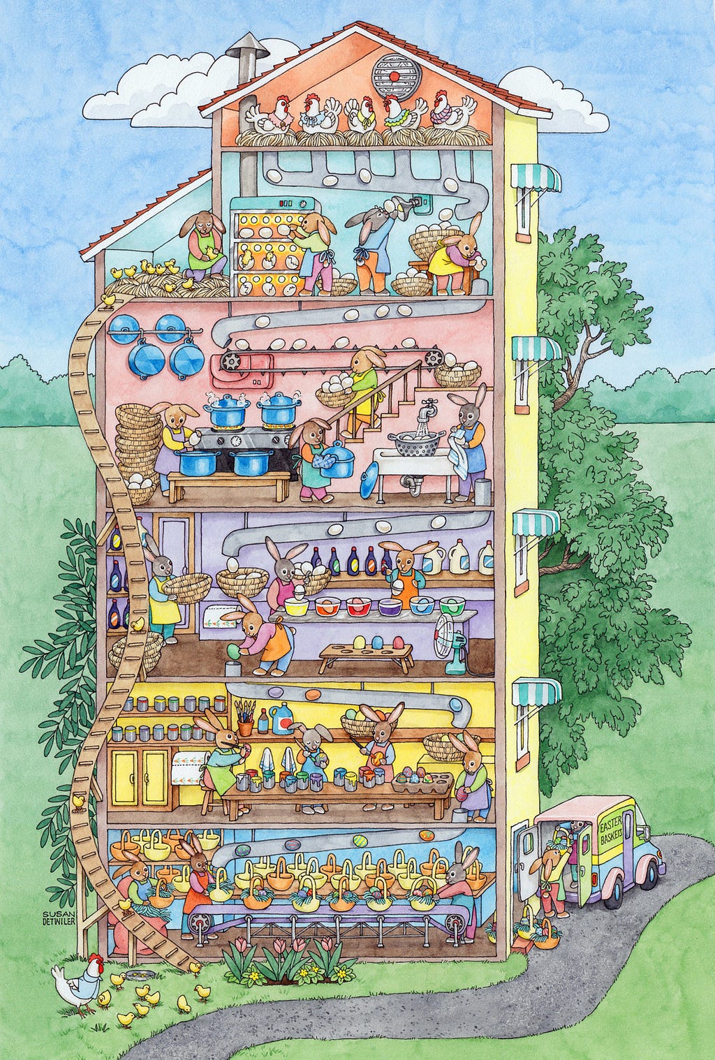 The Easter Egg Factory by Susan Detwiler