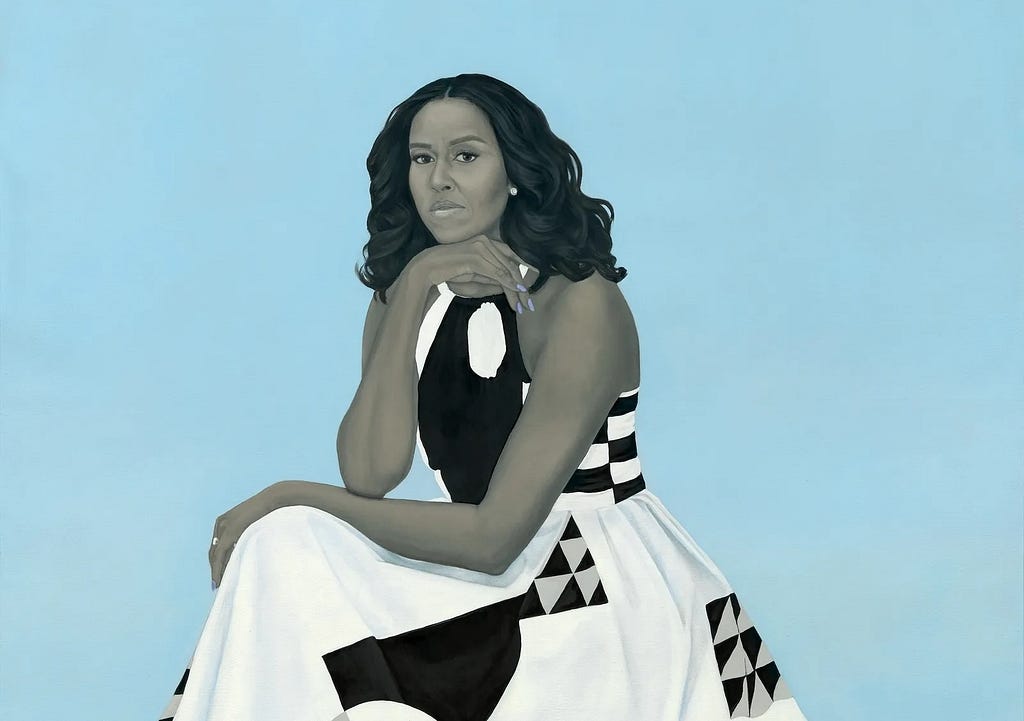 Portrait of First Lady Michelle Obama by Amy Sherald