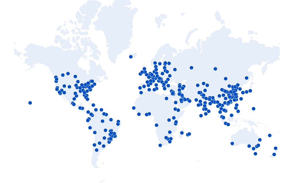 Cloudflare CDN Map