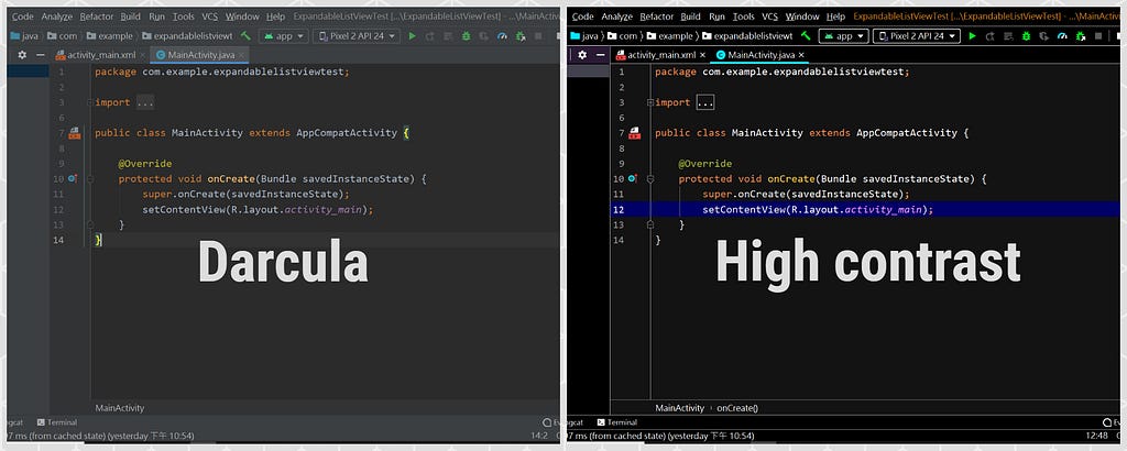 android_studio_theme_darcula_vs_high_contrast