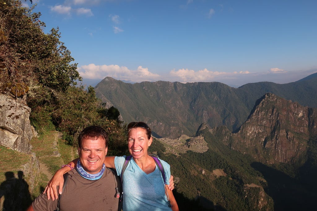 Lisa and Ronnie at the Sun Gate in Peru
