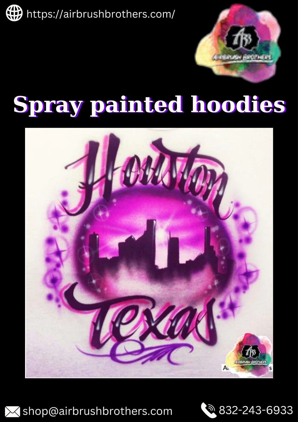 Spray painted hoodies