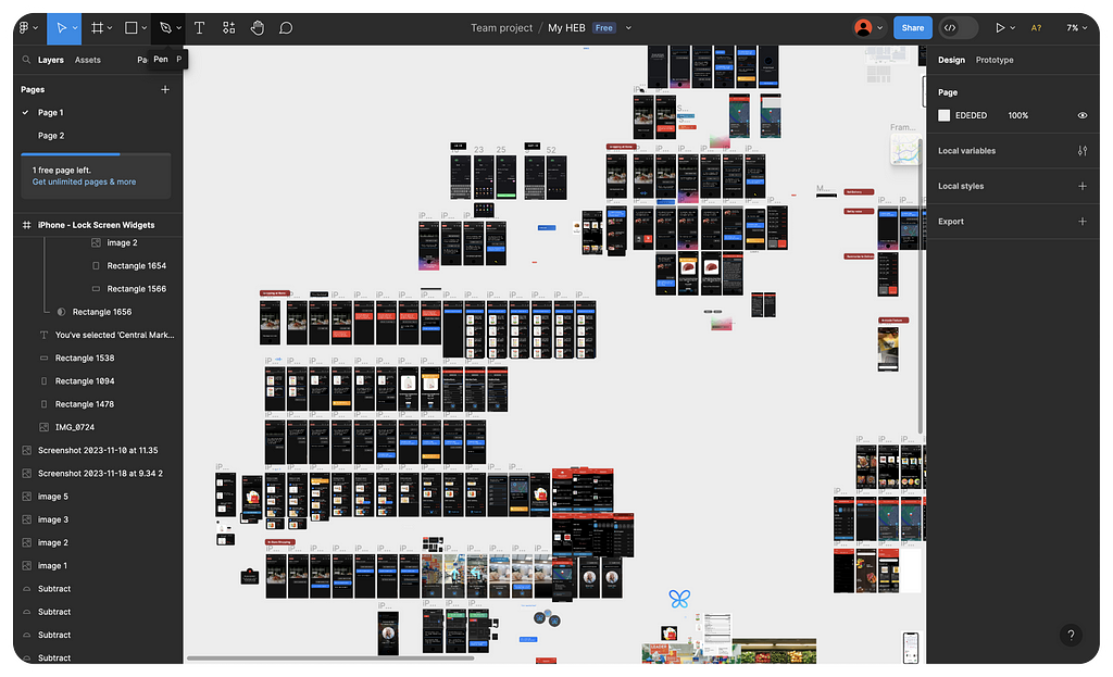 The messy figma board..