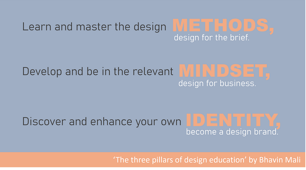 ‘The three pillars of design education’ by Bhavin Mali