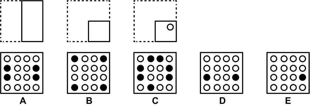 A typical hole punching problem on the DAT perceptual ability test (PAT)