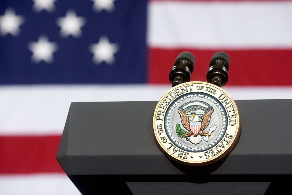 US presidential speech podium