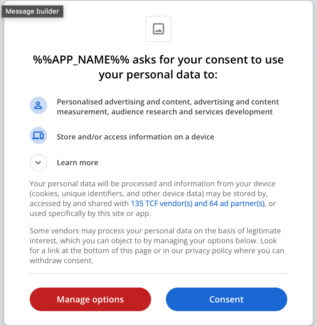 New improved GDPR consent window