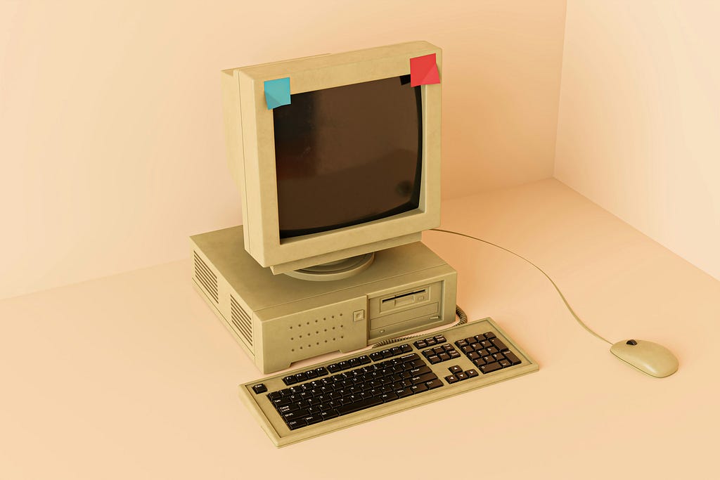 retro 80s computer