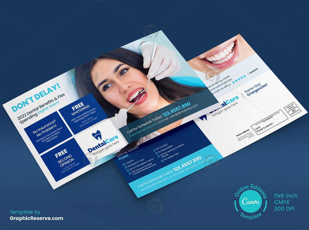 Dental Postcard Design Template