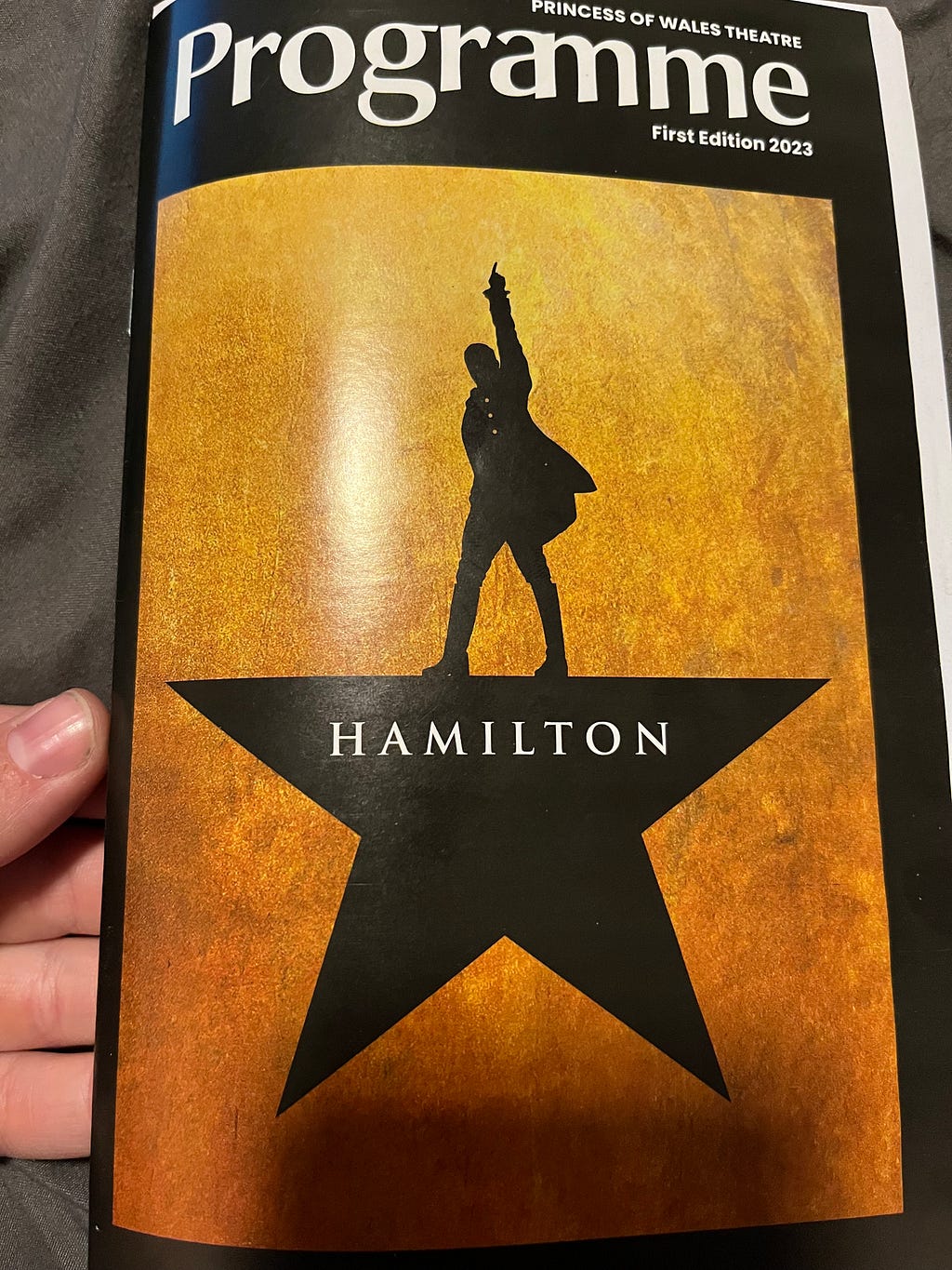 A Hamilton programme from the Princess of Wales Theatre in Toronto.