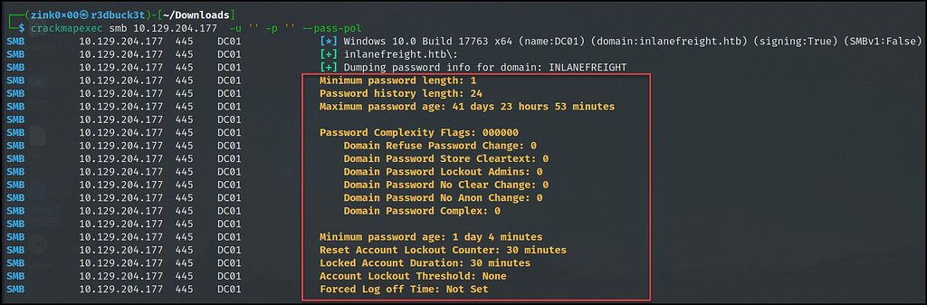 Figure 3- shows the password policy of the targeted machine. r3d buck3t