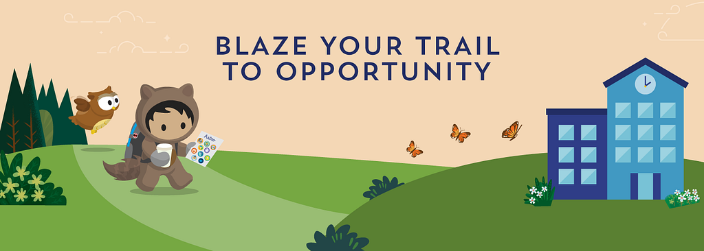 Trailhead characters, Astro and Hootie, blazing their trail to new opportunities.