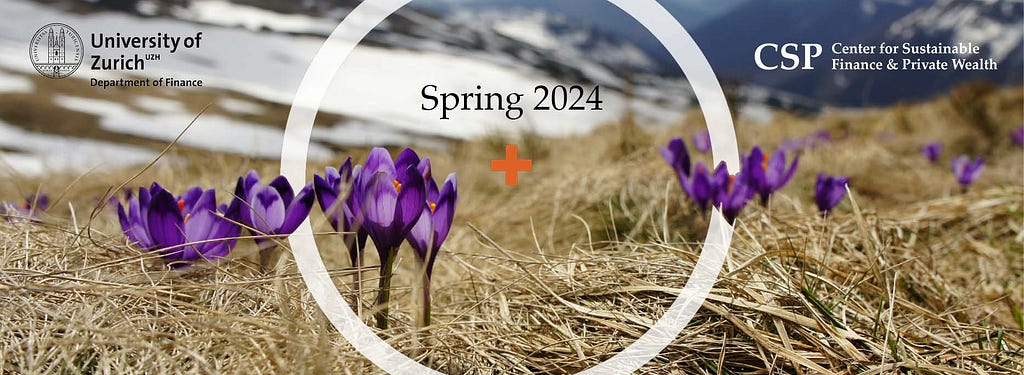 An image of early-spring flowers in the mountains. Text reads: “Spring 2024”