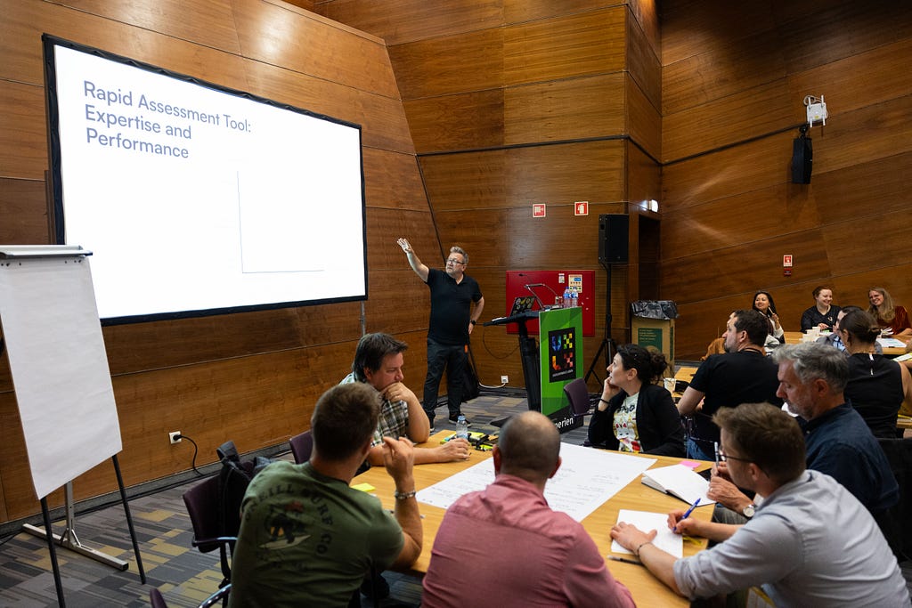 Dan Saffer presenting the workshop.