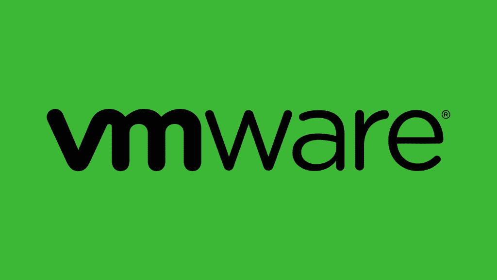 vmware logo on the green background